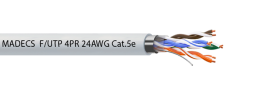 F/UTP 4PR 24AWG Cat.5е экранированная